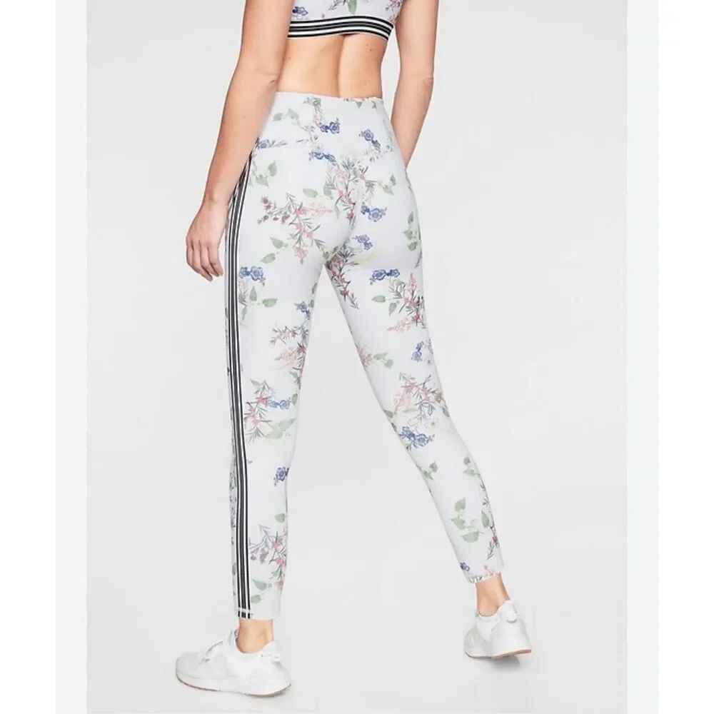 Athleta Contender Blossom Athleisure military stripe leggings